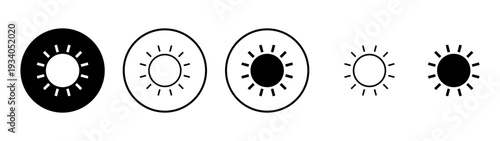 Sun icon vector. Brightness sign and symbol