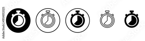 Stopwatch icon vector. Timer sign and symbol. Countdown icon. Period of time