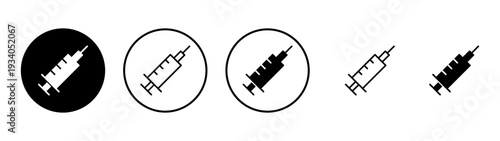 Syringe icon vector. injection sign and symbol.vaccine icon