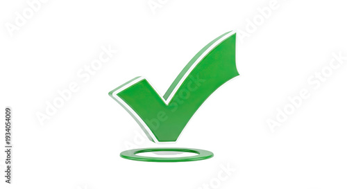 Green Check Mark Symbol with Circle