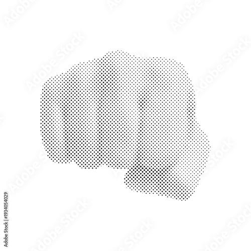 Raised Fist Symbol in Halftone Style