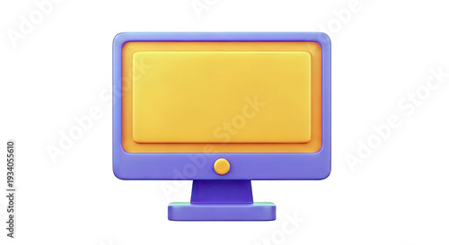 3D Rendered Computer Monitor Icon