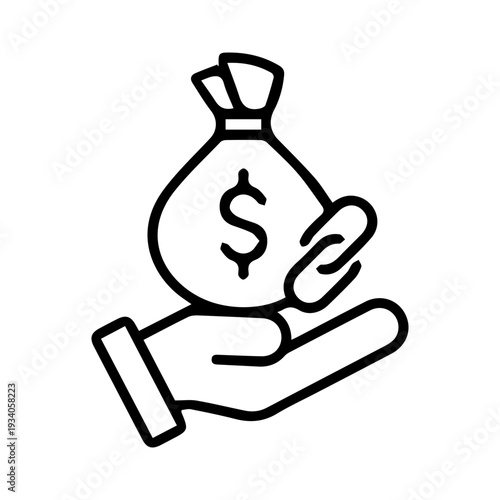 Hand Holding Money Bag