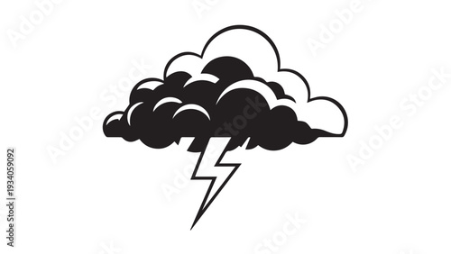 Storm Clouds with Lightning Indicative of Turbulent Weather.