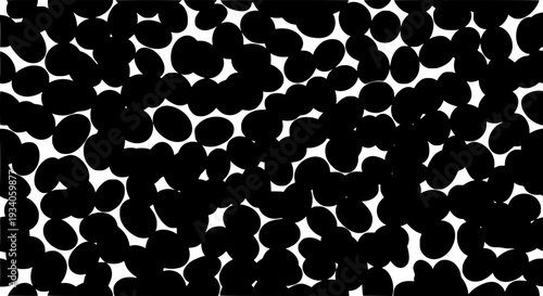 Pebbles black set with rounded shapes and varied sizes featuring stones, rocks, abstract with texture and background