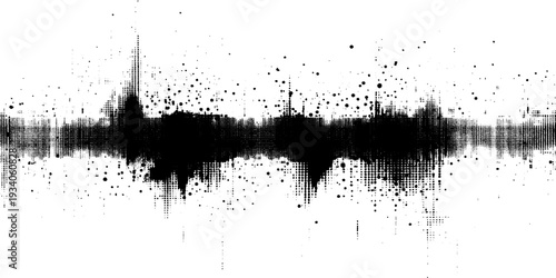 Grunge dots pattern vector illustration. Black halftone illustration