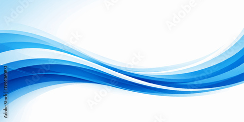Abstract blue wave background featuring dynamic flowing lines and futuristic light motion in a creative vector illustration design