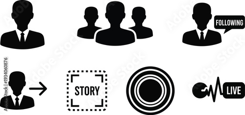 Business people icons for social media and networking concepts