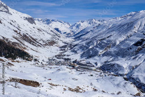 Inverno a Realp, Canton Uri, Svizzera
