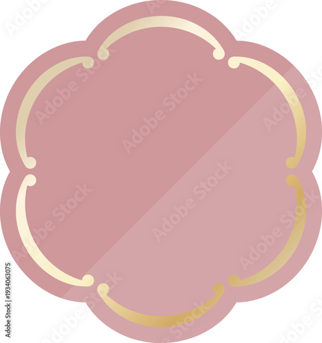 高級感のある和風フレーム　ダスティピンク＆ゴールド