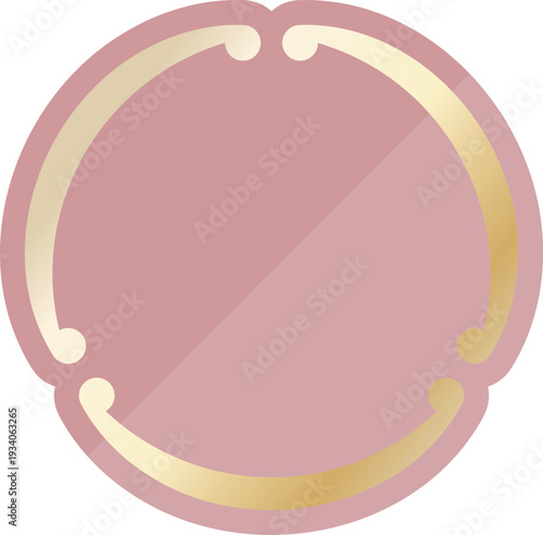 高級感のある和風フレーム　ダスティピンク＆ゴールド