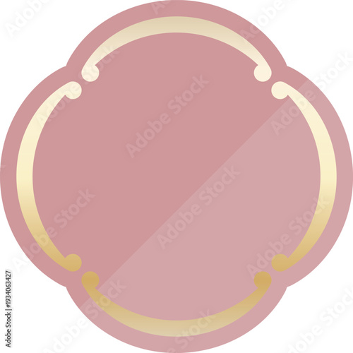 高級感のある和風フレーム　ダスティピンク＆ゴールド