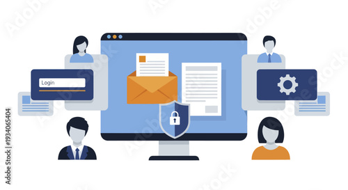 Digital Security and Data Protection Concept Illustration.