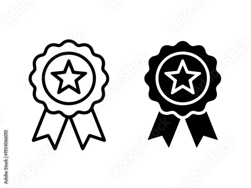 Black and White Star Ribbons