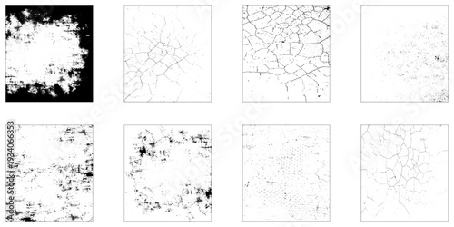 Grunge overlay texture. Old dirty concrete background with cracks and scratches. Distressed grainy surface. Vintage urban backdrop. Scraped and stained design element. Vector illustration