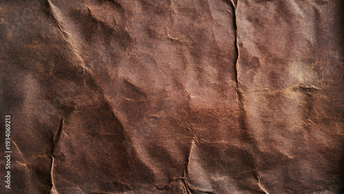 Dark brown wrinkle vintage paper background.  Vector illustration.