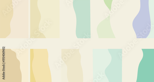 A seamless fashion illustration set featuring stylized woman silhouettes and clothing patterns with abstract shapes and female legs for a modern apparel design collection