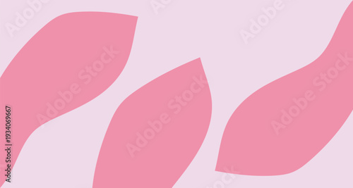 Pink ribbon vector illustration design with heart shapes on a pattern background for a romance Valentine day card decoration