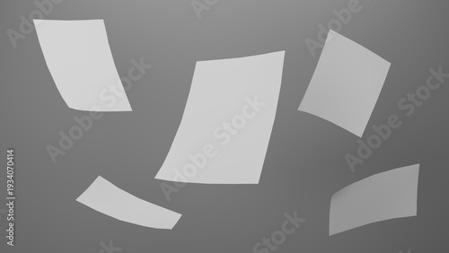 Postcard mockup blank paper double sided template with shadow on a textured background. Empty card isolated for design in 3D rendering