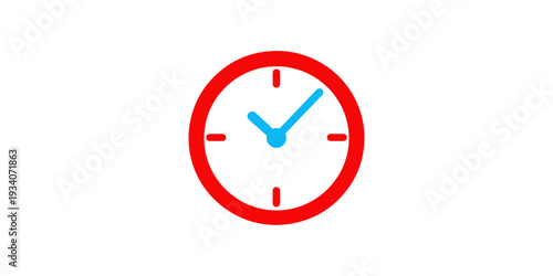 Professional business concept illustration featuring a circular wall clock icon with arrows and numbers symbolizing the deadline for a day where every hour and second marks the time for action