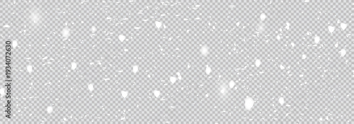 Christmas snowflakes on a transparent background. Snow flakes, snow background. Heavy snowfall, snowflakes in different shapes 