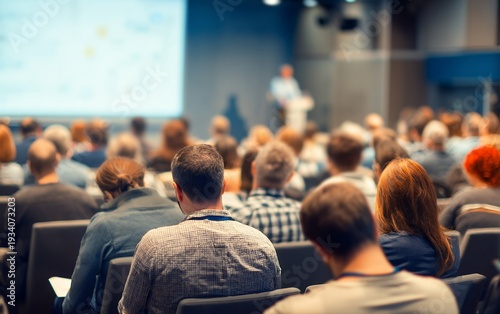 Wallpaper Mural audience watching a presentation at a conference hall Torontodigital.ca