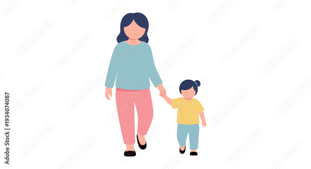 custom made wallpaper toronto digitalLoving mother holding child's hand with heart symbol