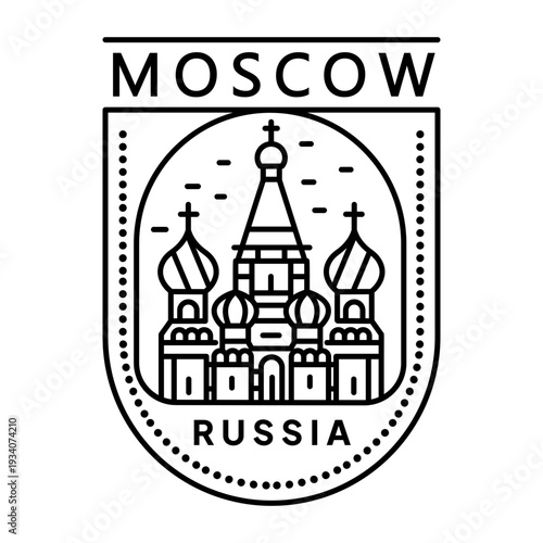 A line style icon showing moscow