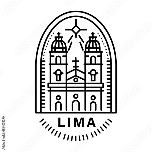 An outline style icon depicting lima
