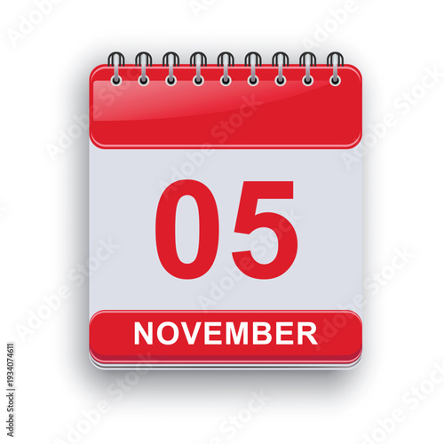 November Fifth Daily Calendar Template Elegant Productivity Layout