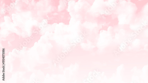 Pink sky with white cloud landscape background