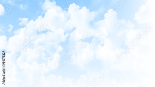 Clear blue sky with a few clouds stock photo. Blue sky with white cloud landscape background
