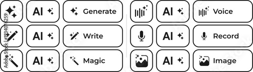New ui ux Call to Action Buttons for Ai Application, apps and websites, Best for mobile application, apps and websites, image generation ai, content generation ai - eps.010