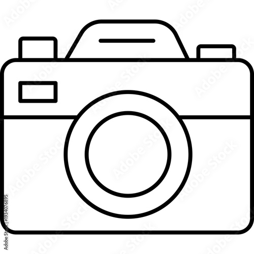 Camera Line Icon, Photography Device Symbol