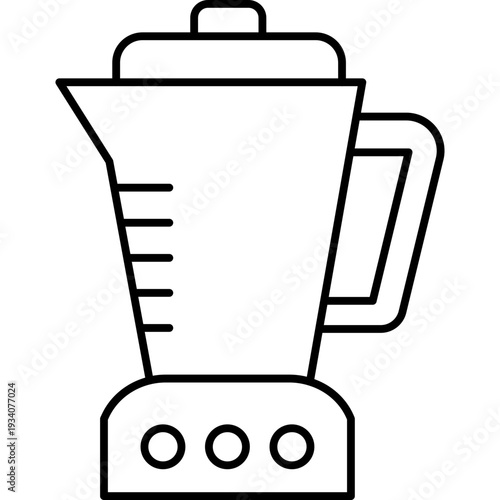 Juicer Line Icon, Kitchen Appliance Symbol