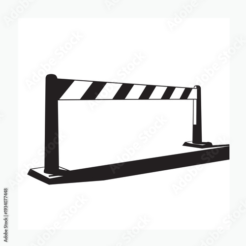 vector illustration road barrier