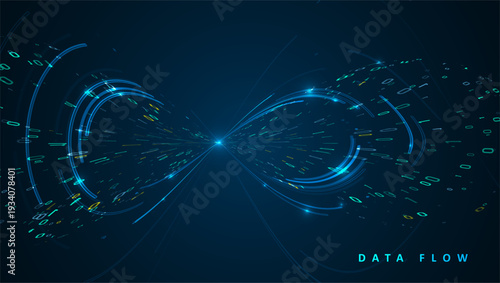 Abstract big data visualization. Big data code representation. Graphic concept for your design