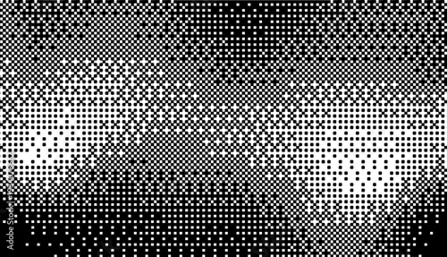 Bitmap halftone texture shows pixelated gradient gradation with an abstract dither effect. Retro Y2K game computer tech techno vibe, vintage cyberpunk grainy noise, bit-pixel art feel, digital mood.