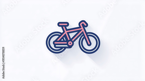 A bicycle is shown in a cartoon style