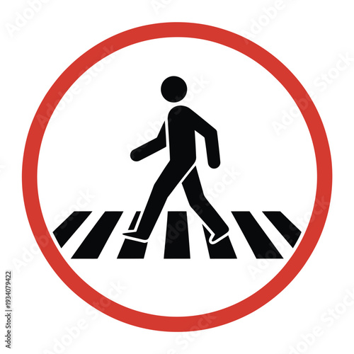 No pedestrians allowed a red circle with a walking figure