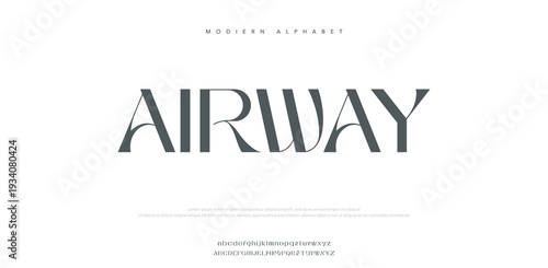 Modern abstract typography with the word Airway