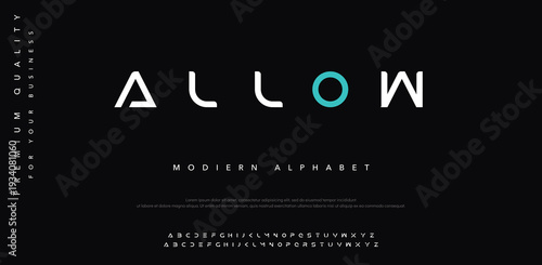 Modern Alphabet Typography Design with ALLOW Logo
