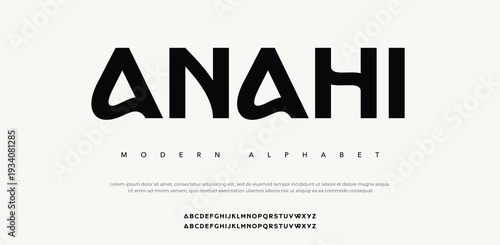 Modern Alphabet Typography with Anahi Font Style
