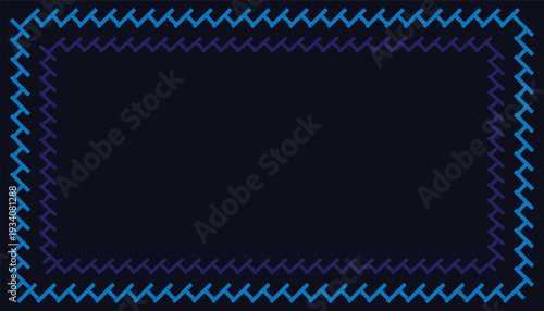 blue square frame background vector design. light blue line, violet line design