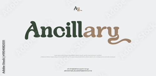 Ancillary logo design with green and brown text