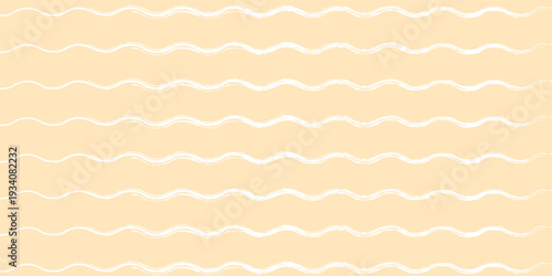 Hand drawn watercolor sea with grunge curly lines. Simple girly pattern. Baby striped backdrop.