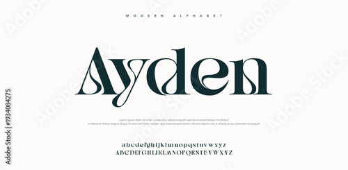Modern Alphabet Ayden Font Style