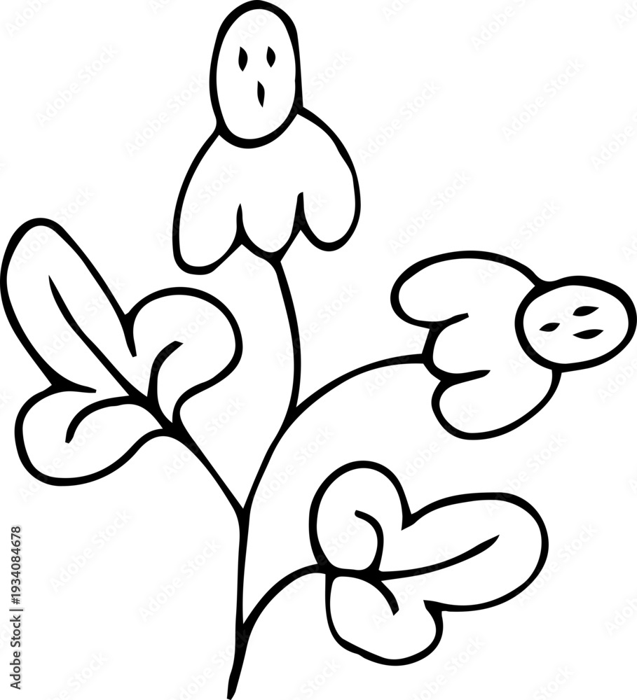 Obraz premium Hand drawing floral element design