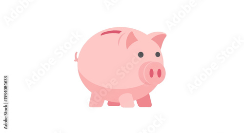 A Cute Piggy Bank Illustration Depicting Saving and Financial Concepts