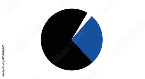 A Modern Graphic Illustrating Data Distribution and Visualizing Proportions with Blue and Black